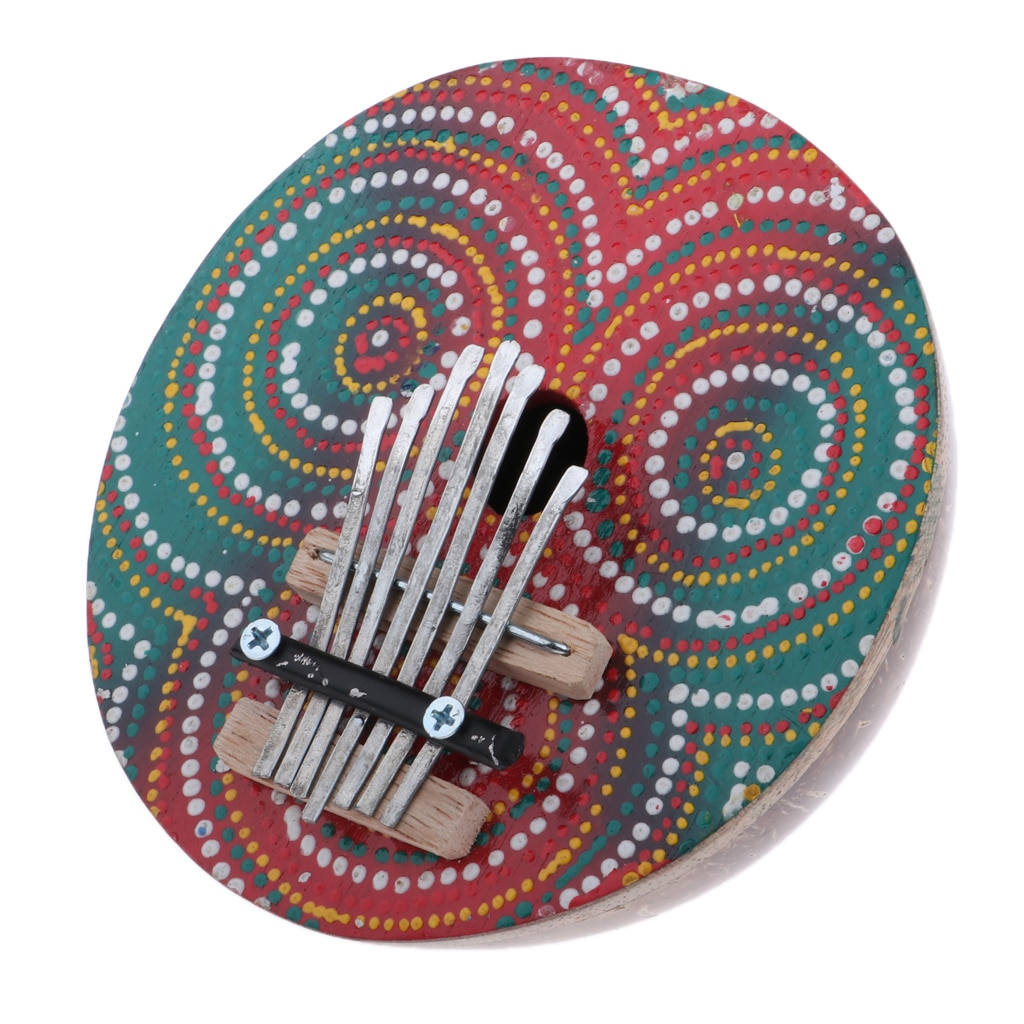 Exquisite 7 Key Kalimba African Tribe Style Finger Percussion for Kids Friends