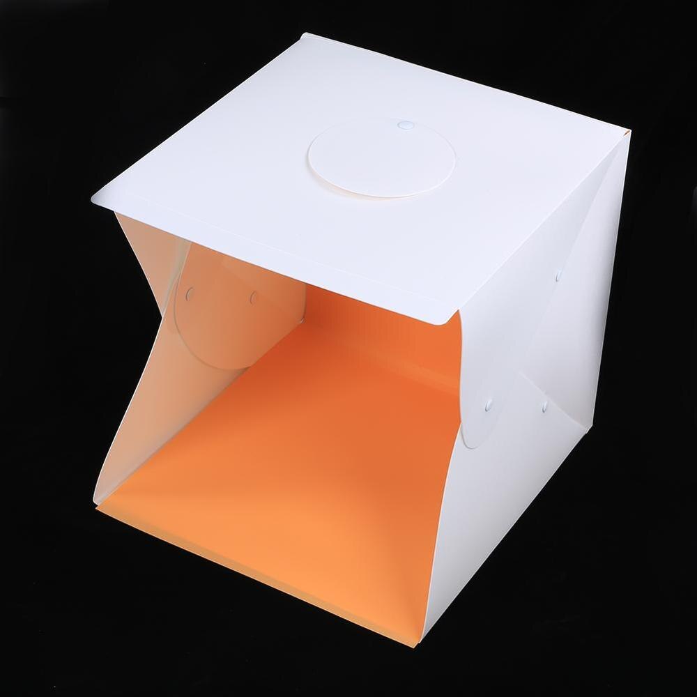 40cm*40cm LED Folding Lightbox Portable Photography Photo Studio Softbox Adjustable Brightness Light Box Background For DSLR Cam