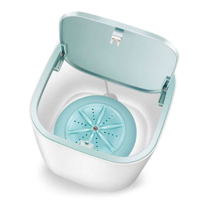 Mini vaskemaskine automatisk husholdningsdehydreret mini rør 3-5kg vask tør  m2ee: Blå