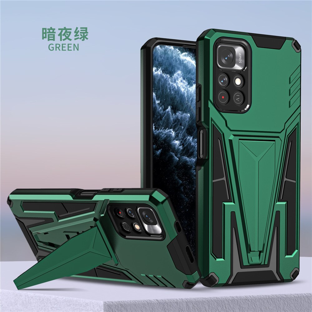 PocoM4 Pro Case Heavy Duty Schokbestendig Siliconen Armor Telefoon Cover Voor Poco Poko Pocco Little M4Pro M 4 Pro 4Pro m4 Pro 5G Fundas: For Poco M2 Pro / Green