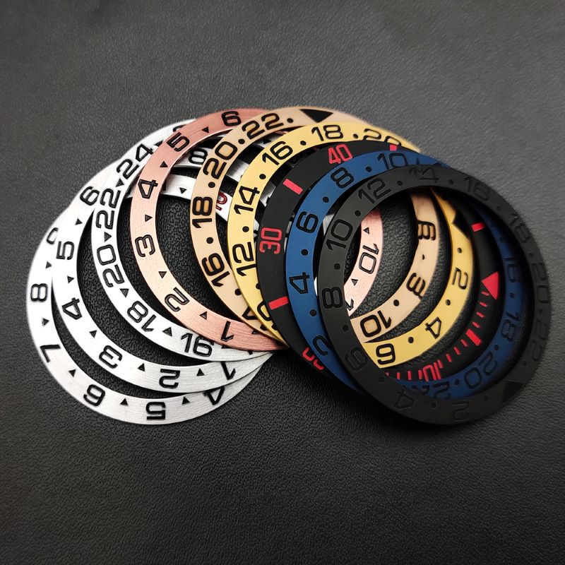 38mm Ceramic / Aluminium Bezel GMT Insert Ring Inner Diameter 30.5mm Suitable For 40mm Men's Case Watch Accessories