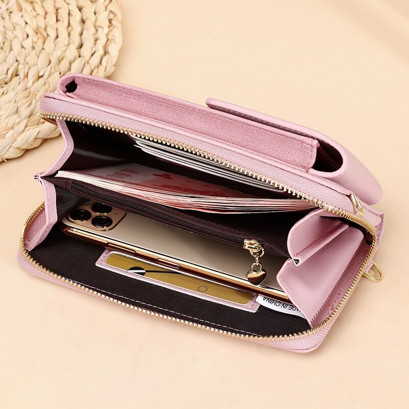 Vrouwen Messenger Bag Mobiele Telefoon Schouder Portemonnee Kleine Pu Lederen Crossbody Hangen Zakken Voor Dames Kaarthouder Portemonnee vrouwelijke