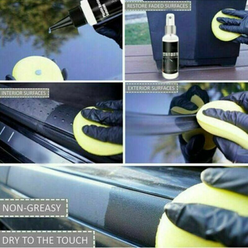 30ML Plastic Part Retreading Restore Agent Wax Instrument Panel Reducing For Car 30ML All-Purpose Liquid Car Cleaning Recovery