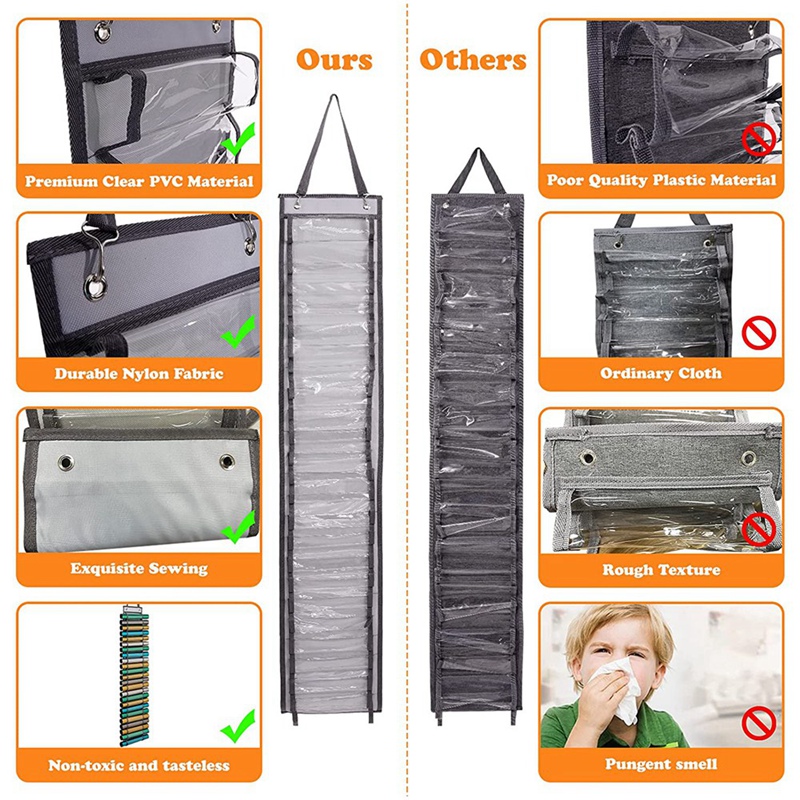 Vinyl Roll 24 Compartments Craft Room Hanging Vinyl Storage Storage Rack Wall Storage Rack Suitable For Crafts