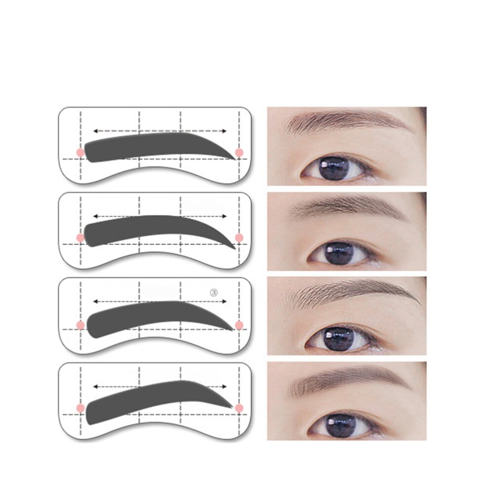 32 Pairs 8 Styles Shaping Stencils Template Tool DIY Sticker Beauty Tools