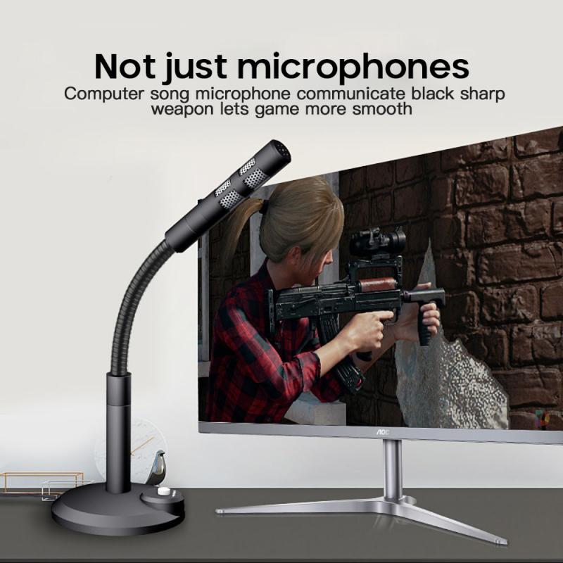 USB Portable Microphone Desktop Computer Desktop Live Broadcast Business Office Computer Microphone 360 Degree Omnidirectional