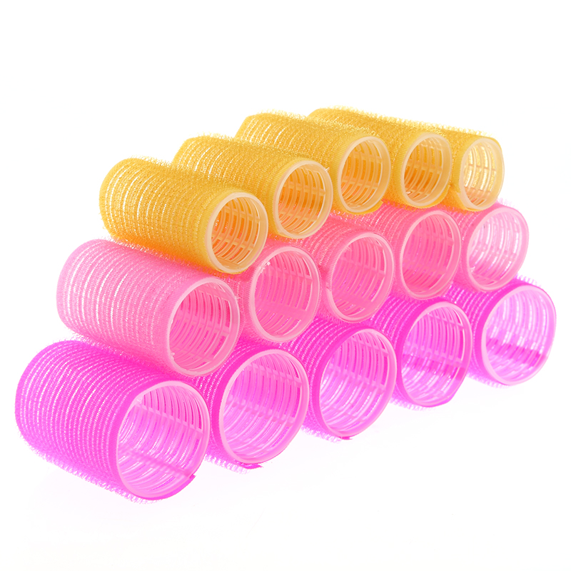 Monja 15 Stks/partij Kappers Thuisgebruik Diy Magic Grote Zelfklevende Haar Rollen Styling Roller Roll Curler Beauty Tool 3 Size