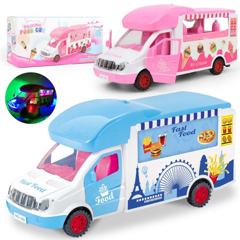 Electric Ice Cream Bar Universal Dining Car Toy Kit DIY Educational Music Projects with Lights Children