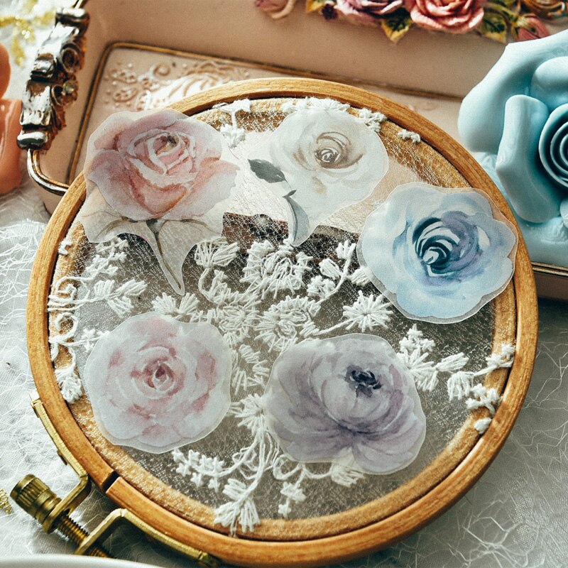 60 st växter velängpapper klistermärken för diy bullet skräp journal planerare scrapbook scrapbooking kort