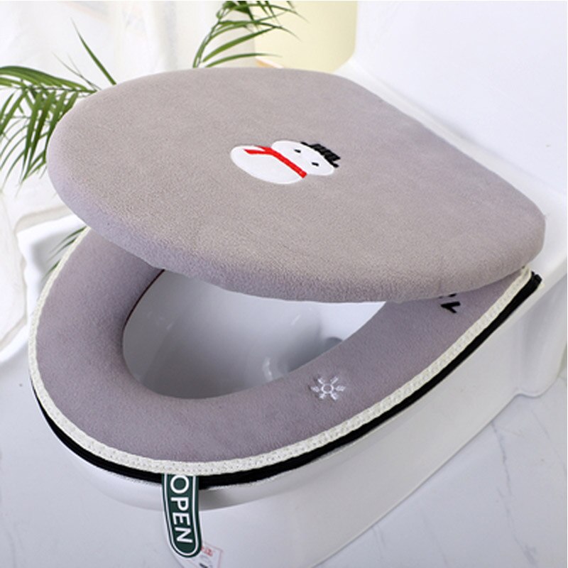 Cotton Linter Overcoat Toilet Case Bathroom Multi Color Toilet Mat Warm Toilet Seat Cover: A16