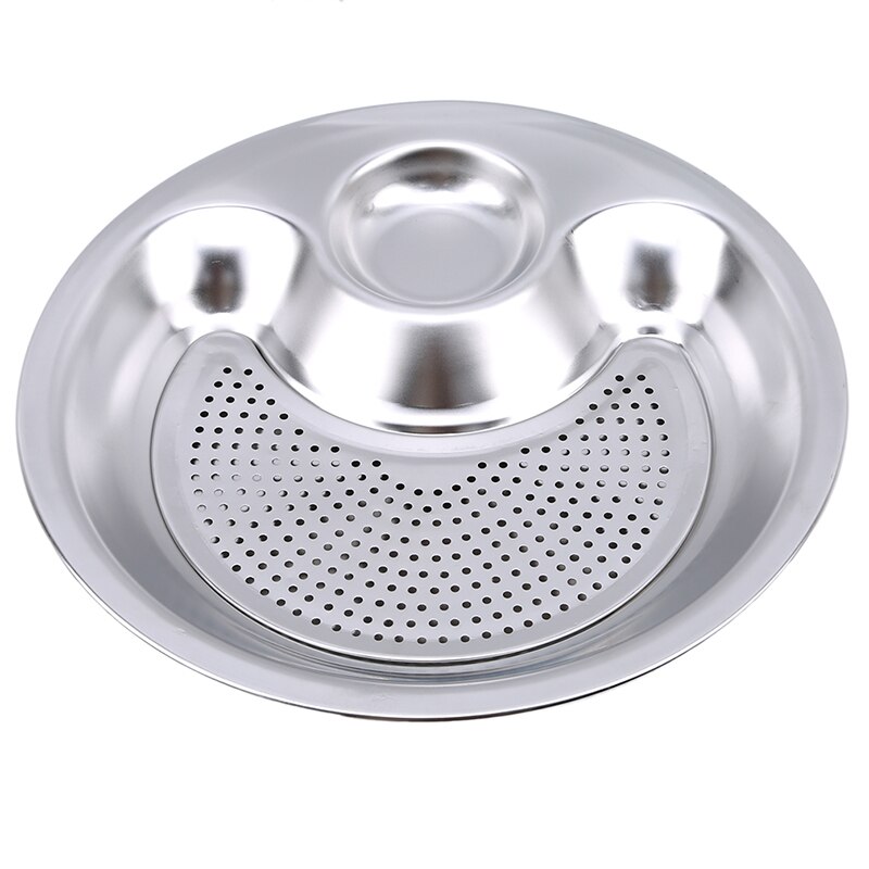 Runda dumplings tallrik tallrik sushi serveringsbricka avlång tallrik sallad bröd rätter rostfritt stål frukt kök tillbehör: Diameter 28cm