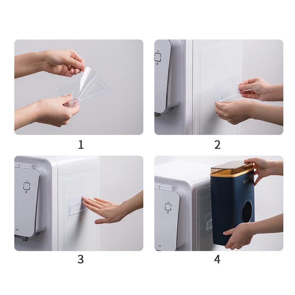 Practical Paper Cup Rack Disposable Cup Dispenser Automatic Water Cup Holder for Home Office Restaurant (Dark Blue)