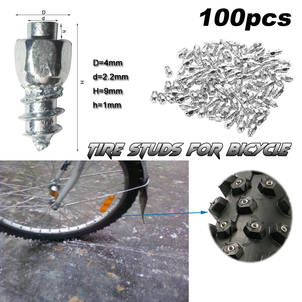 9 mm Hartmetall Schraube Wolfram Spikes Schnee Spikes Anti-Unterhose Anti-eis für Fahrräder/Motorräder mit Installation Werkzeug