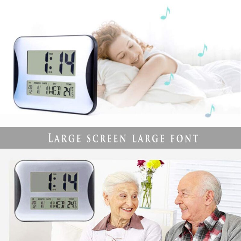 Large Digital Wall Clock with Fold-Out Table Stand, Size Is 13 Inches with Big 3.15 Inch Digits, Perfect for Bedroom/Office/Scho