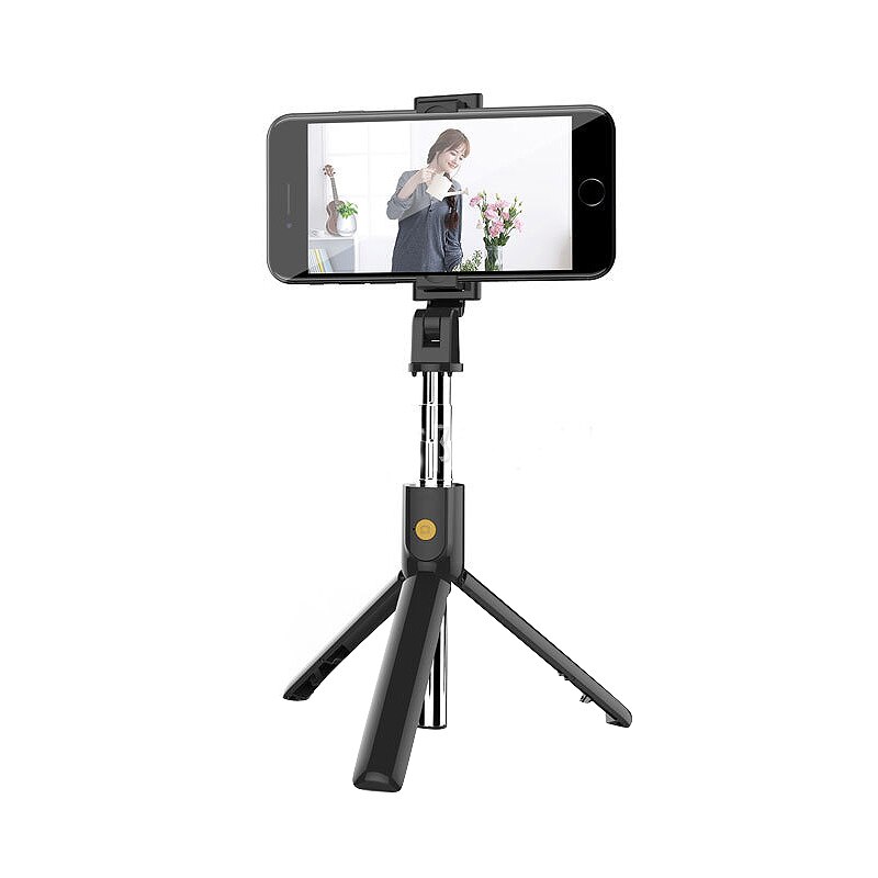 K07 teléfono móvil Bluetooth Selfie Stick con trípode Integrado Multi-función de foto EN DIRECTO artefacto Universal Negro: Default Title