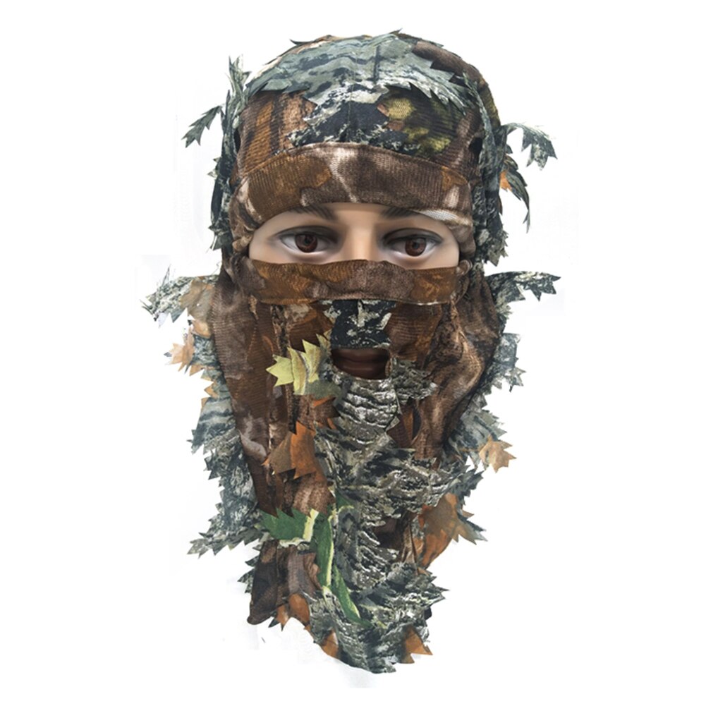 Jagd Tarnung Maske Blatt Wald Atmungsaktive Kopfbedeckungen Volle Gesicht Camo Millitary Jagd Deckel Zubehör