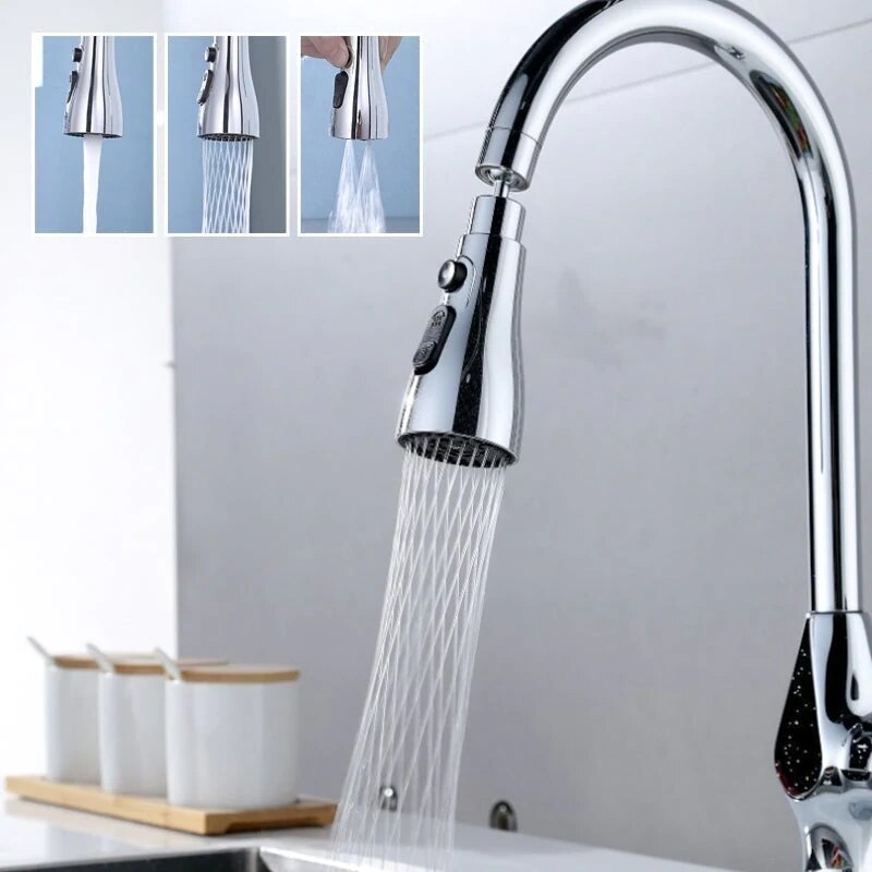 Multifunctional Faucet Universal Pressure Tap Nozzle Replacement Sprayer Universal for Kitchen Bathroom B99
