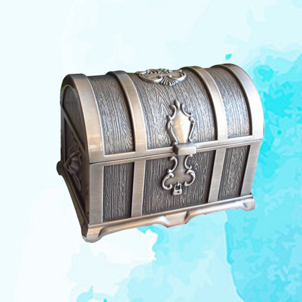 Legierung Vintage Piraten Schatz Box Sammlerstücke Schmuck Box Lagerung Veranstalter Schmuckstück Andenken Schatz Brust