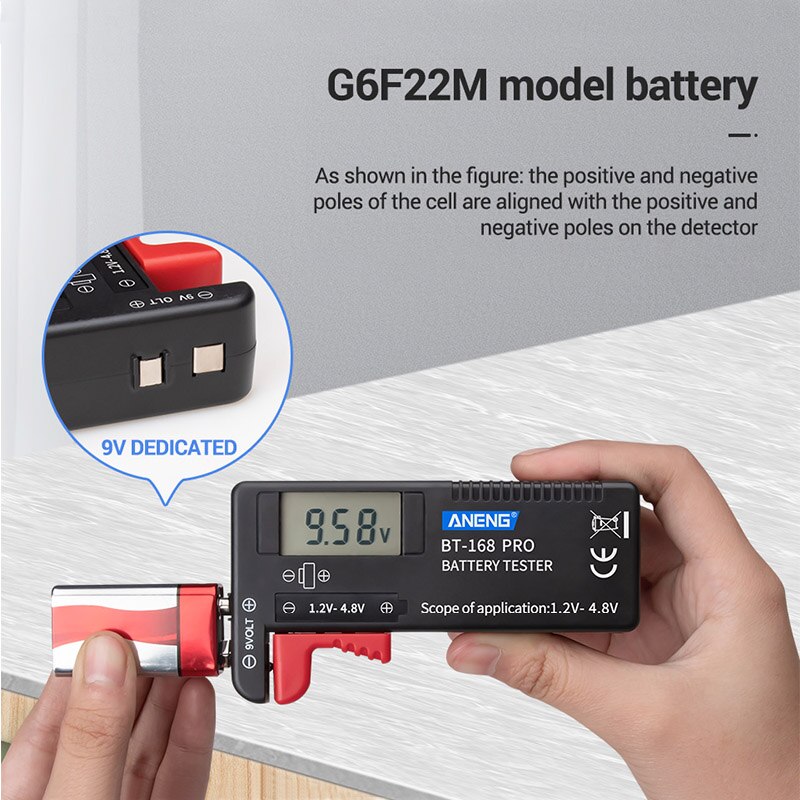 BT-168 Digital Battery Capacity Tester Universal BT168 Battery Tester AA/AAA//9V/1.5V Battery Testing Tool тестер аккумулятора