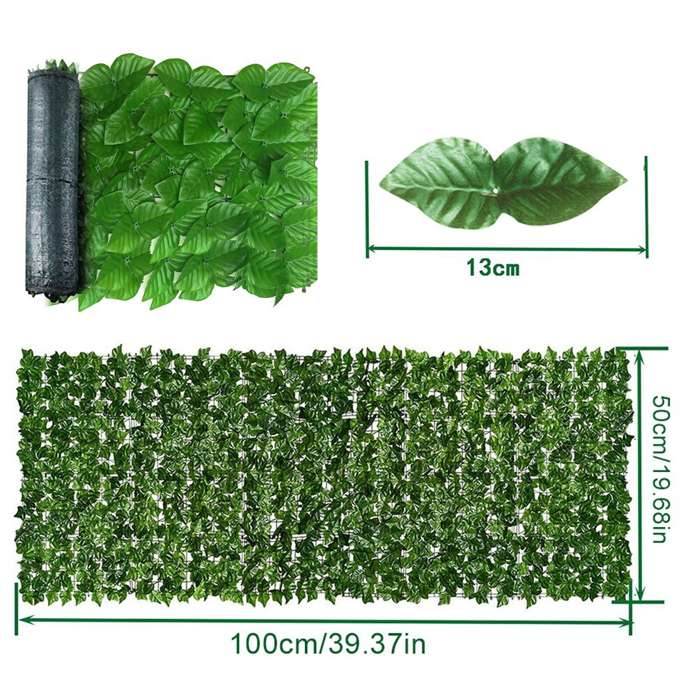 Kunstig haveplante blade faux hegn uv beskyttet privatlivsskærm til brug haven hegn baghave boligindretning grønne vægge: B