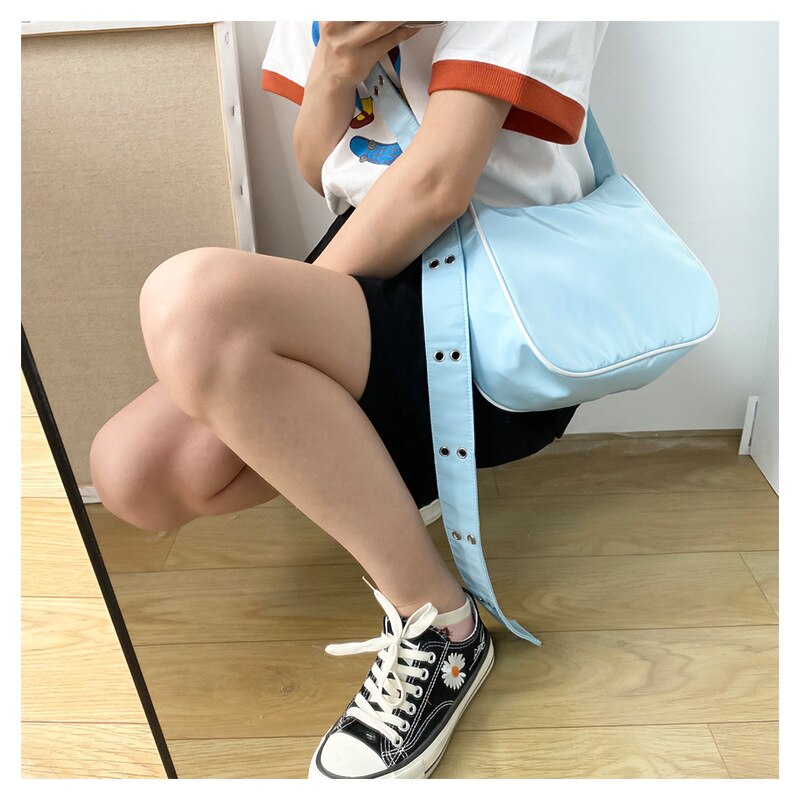 Dames Dagelijks Reizen Portablearmpit Tas Toevallige Polyester Vrouwen Hobos Kleine Onderarm Schoudertas Vrouwelijke Messenger Bags: blue