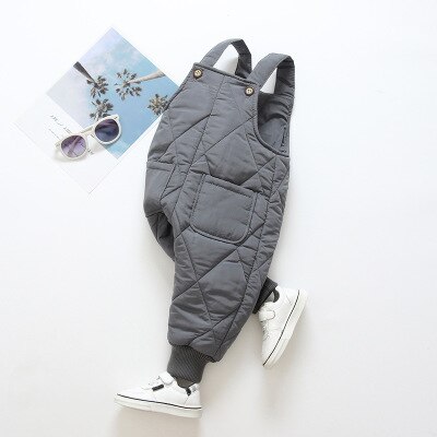 Baby winterkleding peuter jongens en meisjes overalls kinderen plus fluwelen dikke overalls warme broeken pasgeborenen kostuum: Blauw / 18m