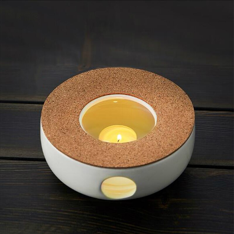 Tetera de flores resistente al calor, base de cerámica de calefacción, juego de té de flores con vela, estufa de té , base de aislamiento