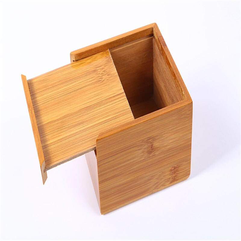 Caja de pañuelos de carbón de bambú Vintage tipo asiento soporte de papel de almacenamiento de rollo recipiente para papel seda organizador de servilletas faciales de baño