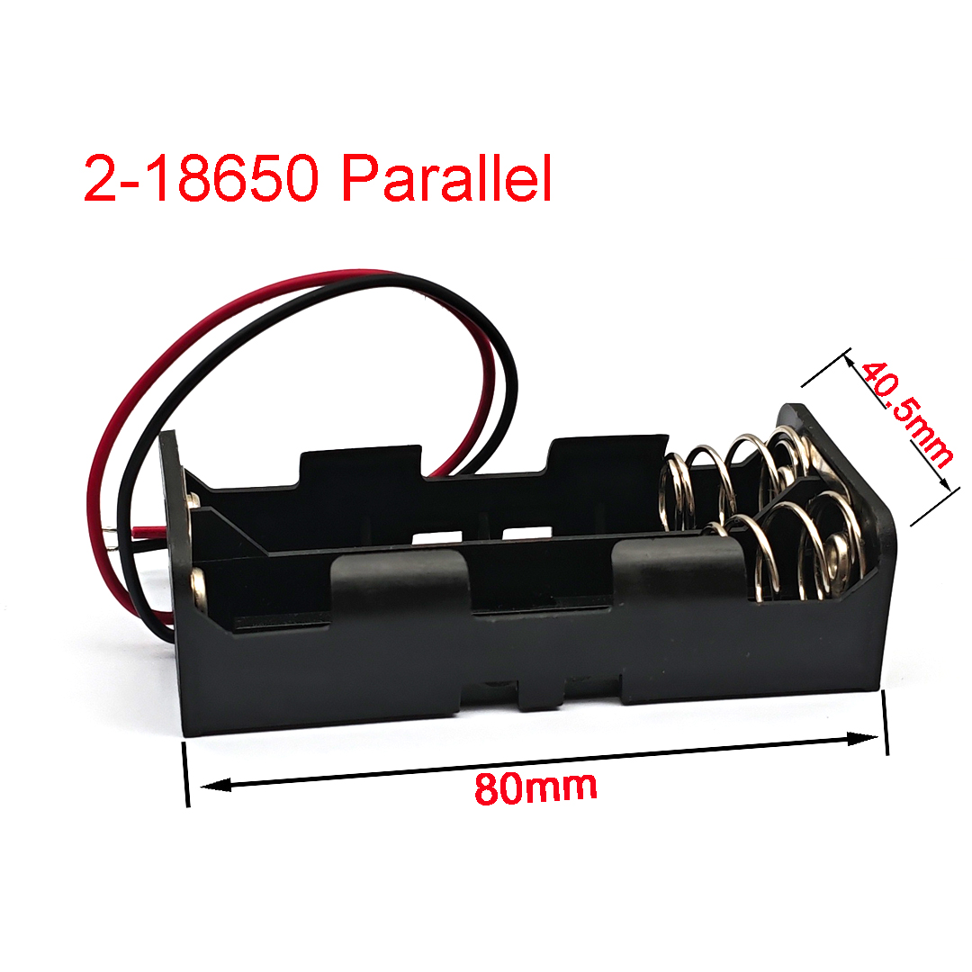 18650 Power Bank Cases 2 18650 Batterijhouder Opbergdoos Case 18650 Parallelle / Serie Aansluiting Batterijbox: Geel