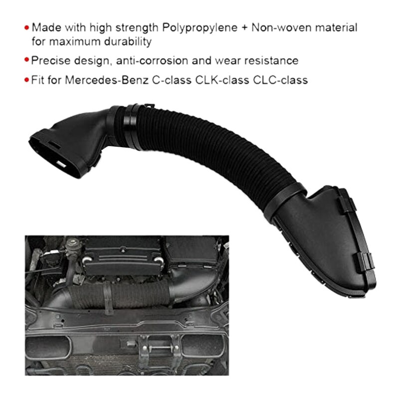 Car Polypropylene Non Woven Air Intake Duct Hose Pipe for Mercedes-Benz W203 CL203 CLK209 S203 C209 C/CLC/CLK 180 200 160 M271 2