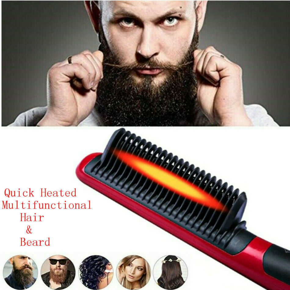 Hair Straightening Irons Beard Grooming kit Boy Multifunctional Men Beard Straightener Styling Multifunctional Hair Comb Brush