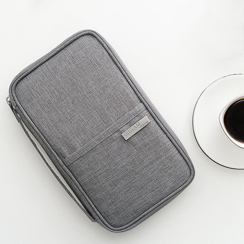 LKEEP Brand Passport Covers Holder Card Package Credit Card Holder Wallet Organizer Travel accessories Document bag cardholder: gray S