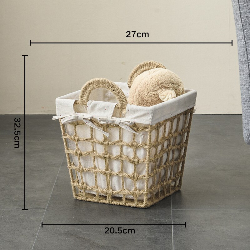 Stro Geweven Vuile Kleren Mand Vuile Kleren Opslag Mand Wasmand Speelgoed Opslag Mand Badkamer Wasmand: A-1PCS