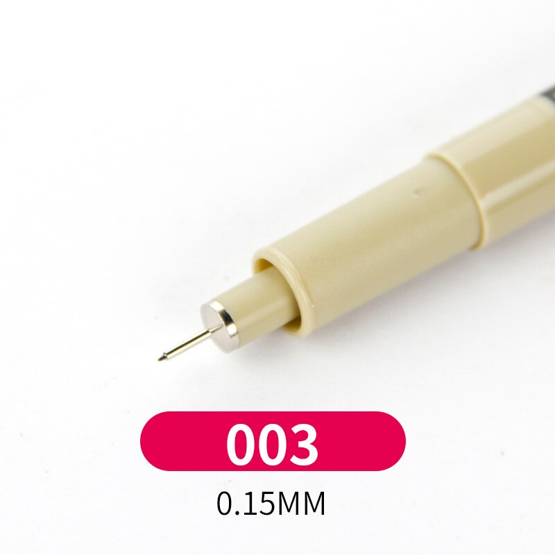 SAKURA PIGMA-bolígrafos Micron con punta de aguja, 003, 005, 01, 02, 03, 04, 05, 08, pincel fino, trazador de líneas, marcadores de dibujo, papelería japonesa: 003