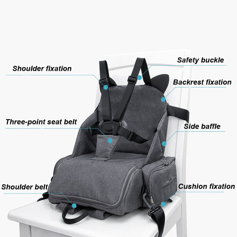 Kleinkind Essen Reise Booster Sitze Art Auto Sicherheit Sitze Multi-funktion Windel Rucksack Schulter Mutterschaft Esszimmer Stuhl Tasche