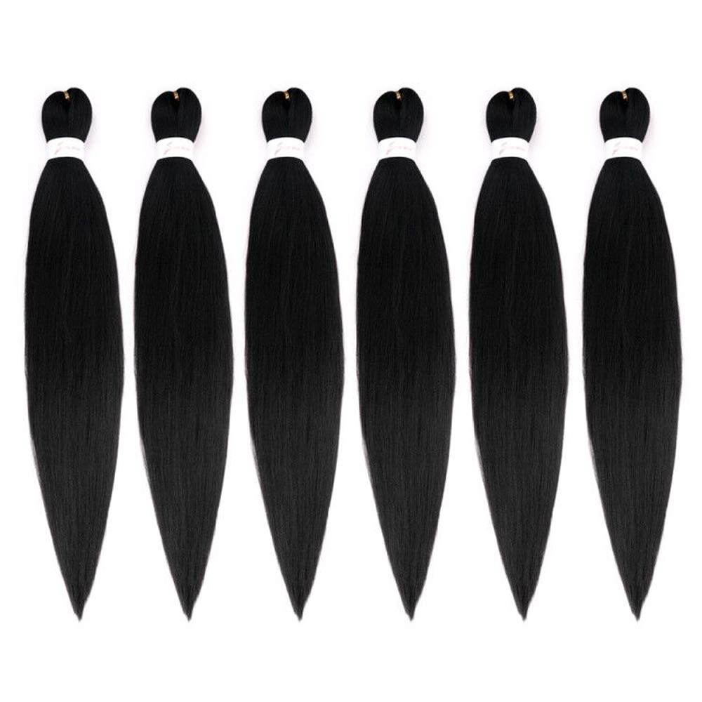 EZ Braid Pre Streched Braiding Hair Water Setting Synthetic Fiber Easy Braids Hair Black Color Crochet Braid