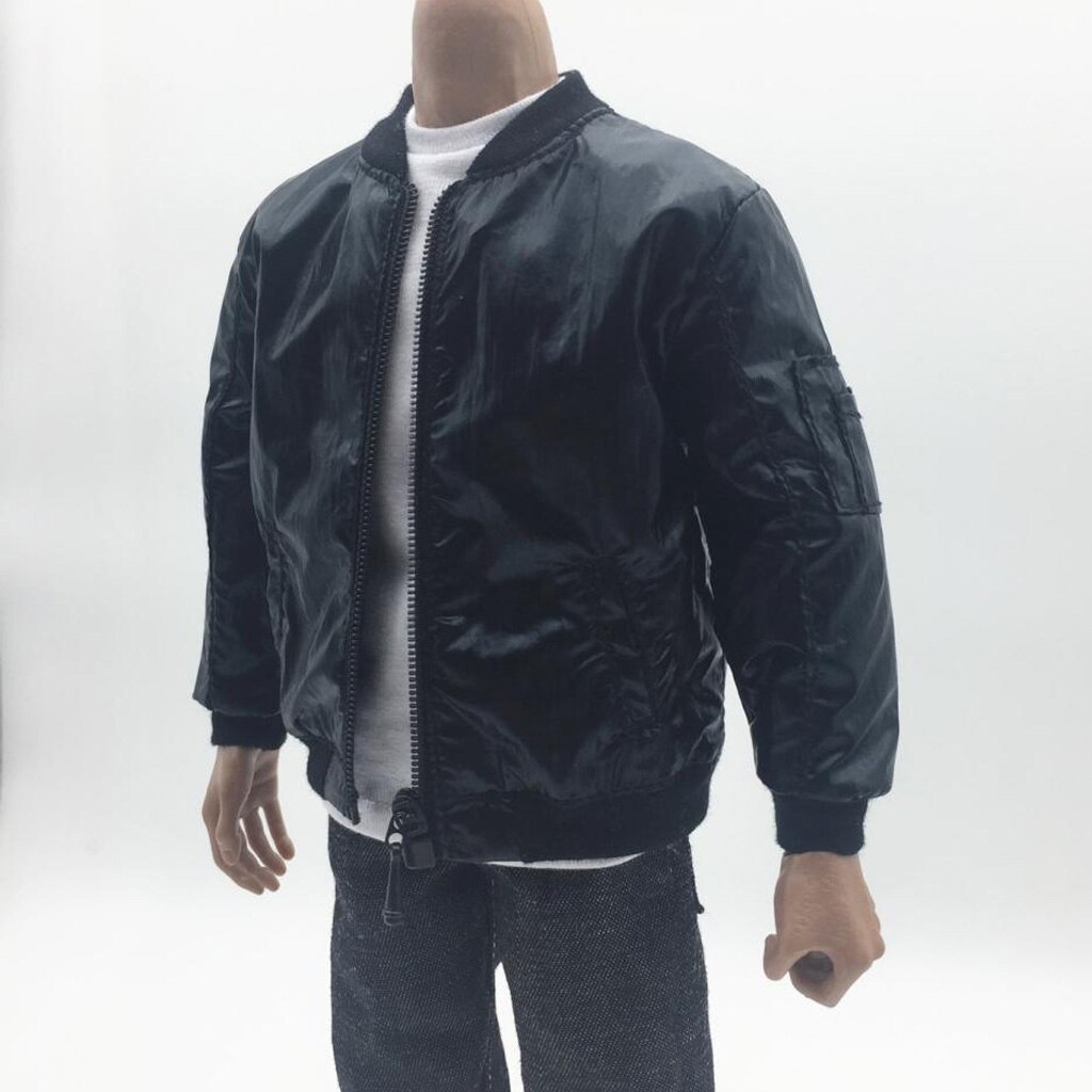 1/6 skala sort mænd jakke frakke til 12 '' legetøj mandlige figurer dukke