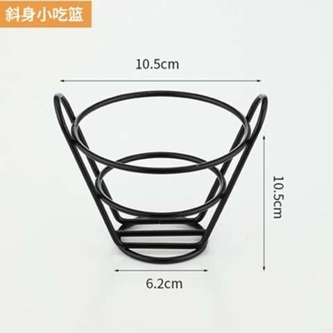 French Fries Fried Chicken Snack Basket Chicken Wing Bread Basket Fried Food Plate Restaurant French Fries Basket: Inclined snack baske