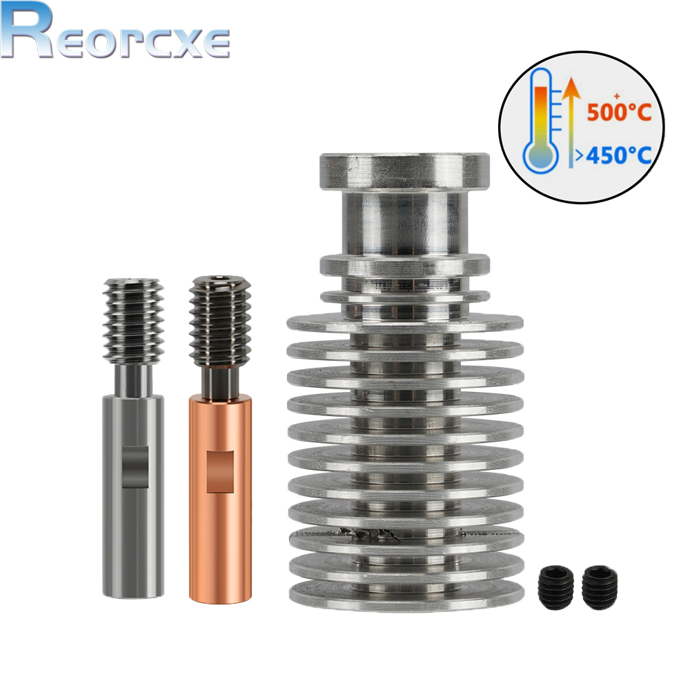 E3D V6 Heatbreak Heatsink kit Bi-Metal Titanium Alloy Short Distance Upgraded kit For Kingroon KP3S KP3S Pro S1 KP5L Hotend: Yellow