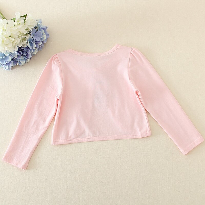 Holapinna småbarn jenter bomull cardigan barn langermet prinsesse jakke blomster jenter fest sjal baby kort rushguard kåpe 1-8y