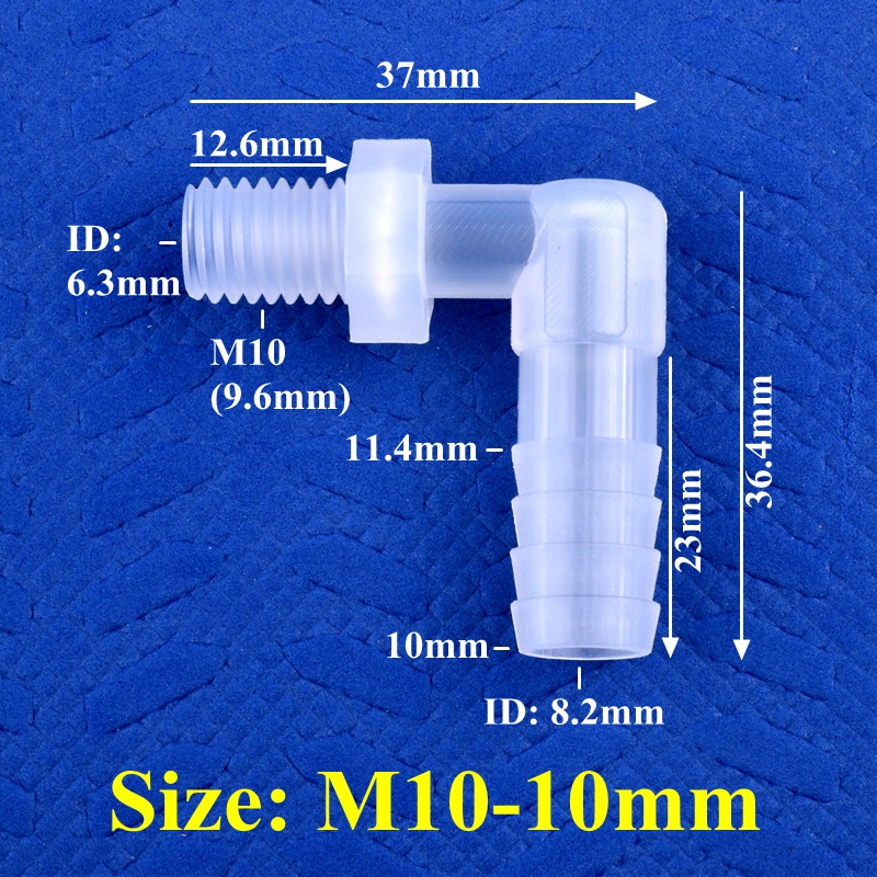 5 ~ 200Pcs M6 ~ M12 Om 4 ~ 12Mm Food Grade Plastic Pp Pagode Elbow Connector Aquarium tank Fittingen Micro Irrigatie Waterslang Joint