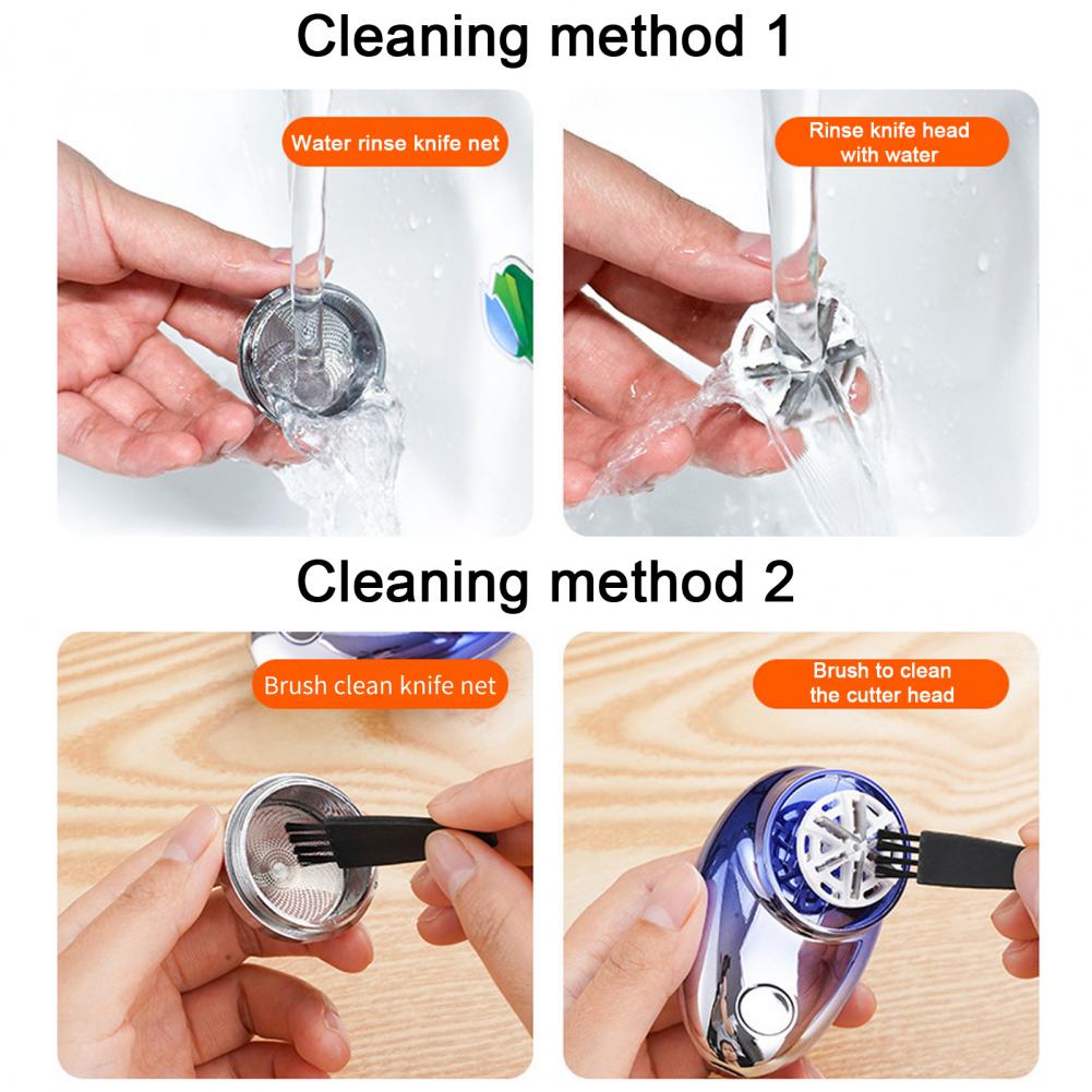 Electric Men Shaver Portable Mini Electric Shaver with Digital Display Type-c Rechargeable Cordless Rotary Razor for Father