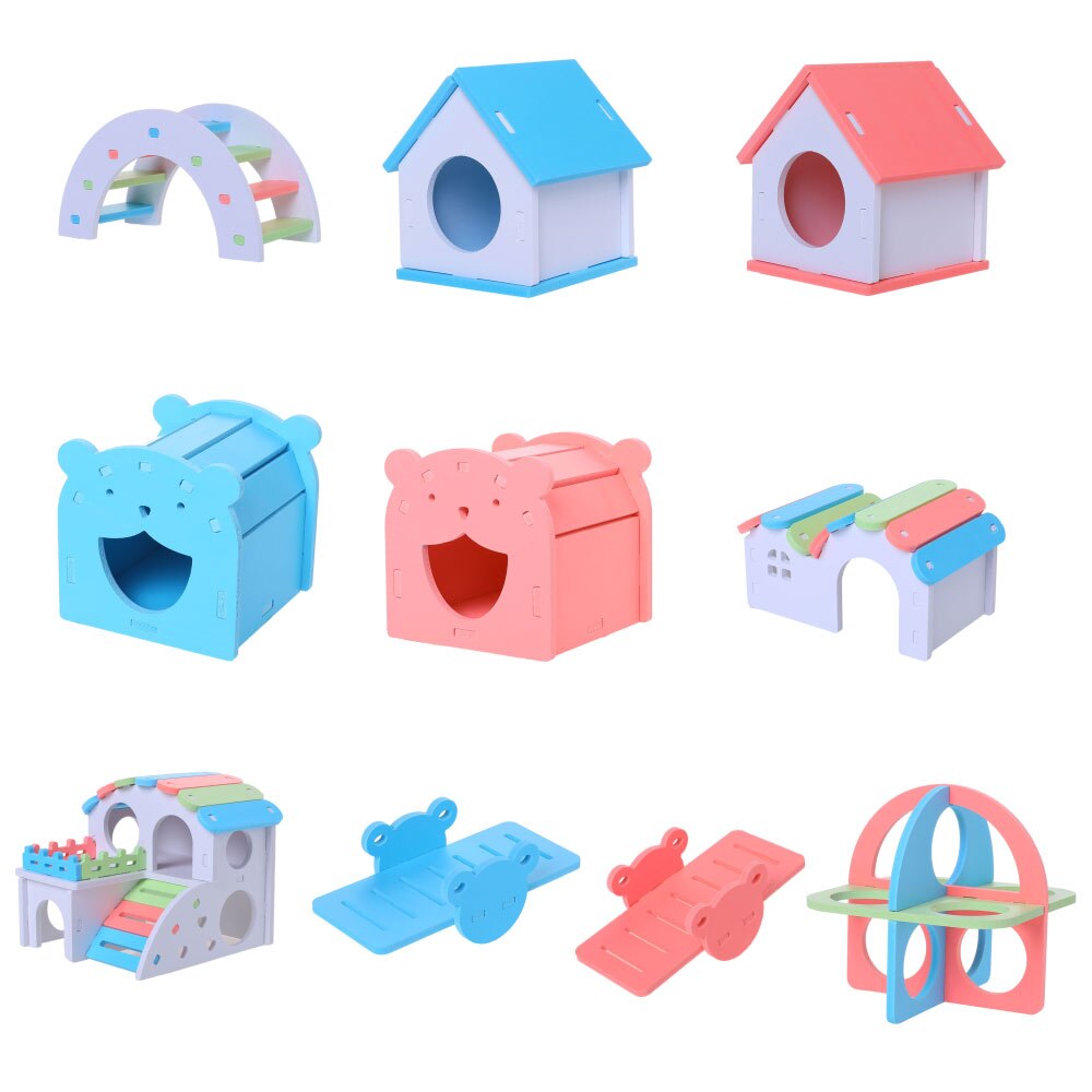 Pet Toy Toy Hamster PVC Functional Assembling Toys Mini DIY Pet Bed Small Toy Stylish Beautiful Hamster Supplies