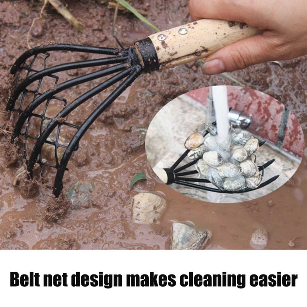 Catch The Sea With A Rake And A Net For Fish Digging Seafood Conch 5-claw Clams Household Weeding Tools