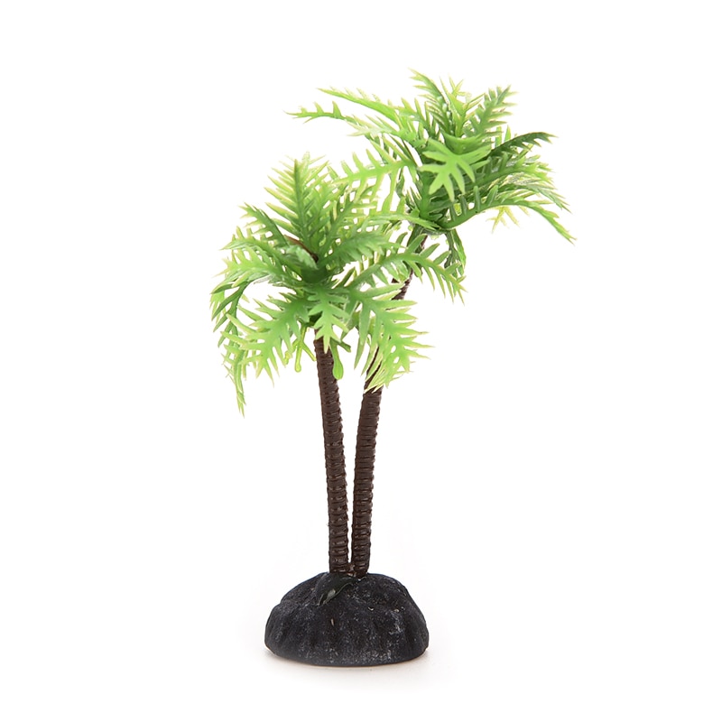 Plastic Aquarium Artificial Coconut Trees Fish Tank Plants Ornament Decoration rtificial Water Plants Lanscaping