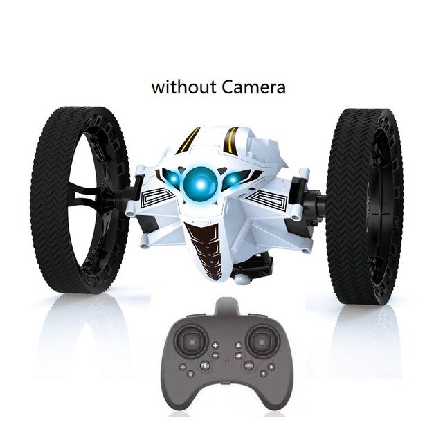 RC Car with Camera 2.0mp Jumping Sumo WIFI Bounce Car PEG SJ88 4CH 2.4GHz Toy with Flexible Wheels Remote Control Toys: white without camera