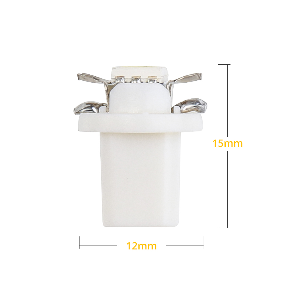 10 pièces, lampe Led SMD T5 5050 Led, jauge de voiture, ampoule de tableau de bord, B8.5D 509T B8.5, lumière bleu vert blanc jaune