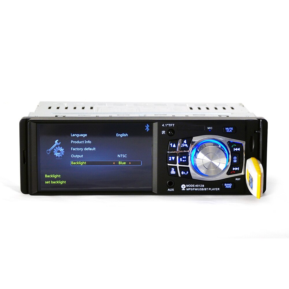 4012B 4,1 pulgadas coche Bluetooth reproductor Mp4 coche tarjeta Usb máquina volante Control remoto marcha atrás con marcha atrás Photog