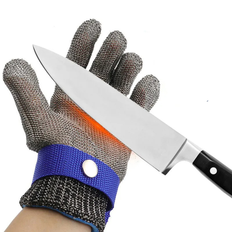 Edelstahl-Handschuhe, schnittfest, sicher, schnittfest, Handschutz, Metall, Fleisch, Netzhandschuh für Metzger, Draht, Messer, stichfest