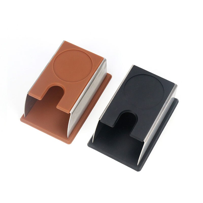 Espresso Coffee Tamper Stand Barista Tool Stainless Steel Silicone Tamping Holder Rack Shelf Coffee Machine Tool Bar Utensils